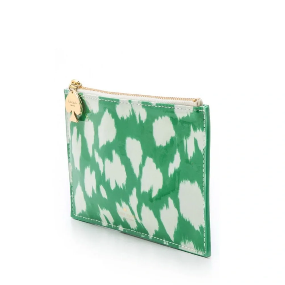 Kate Spade Pencil Pouch in Painterly Cheetah Ikat Green